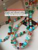 Imitate Colorful Natural Stone Beaded Necklace Women's Sweet and Fashionable Jewelry Set Elegant Accessories Neckchain for Girls