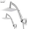 Bathroom 8 Inch Shower Head Orbicular ABS Chrome Shower Head Water Saving Bathroom Rain Spa Square Handheld 8 ” ELA087-8