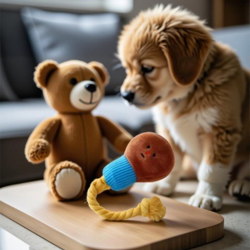 Dog Chewing Plush Toy Cute Bite Resistant Light Bulb Teeth Cleaning Puppy Toy Interactive Plush Stuffing Dog Toy Supplies