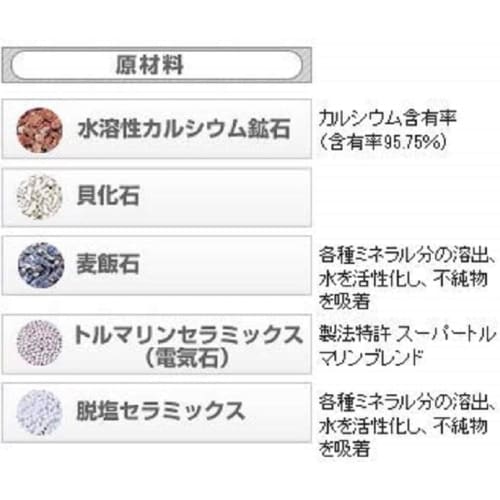 [2-Piece Set] Nippon Calcium Industry Water Purification Pack, Reduces 99% of Chlorine and Calcium in Tap Water, Easily Makes Alkaline Ionized Water