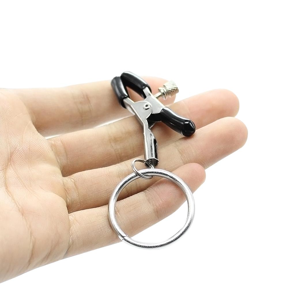 EXVOID 1 Pair Nipple Clip BDSM Bondage Sex Toy for Women Slave Restraint Fetish Erotic Breast Clamps Clitoris Clip Metal Ring