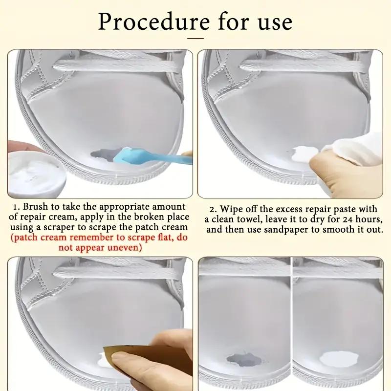 White Leather Repair Kit - Color-correcting Cream for Restoring Scratches, Fading and Aging Leather - Suitable for White Sofas,