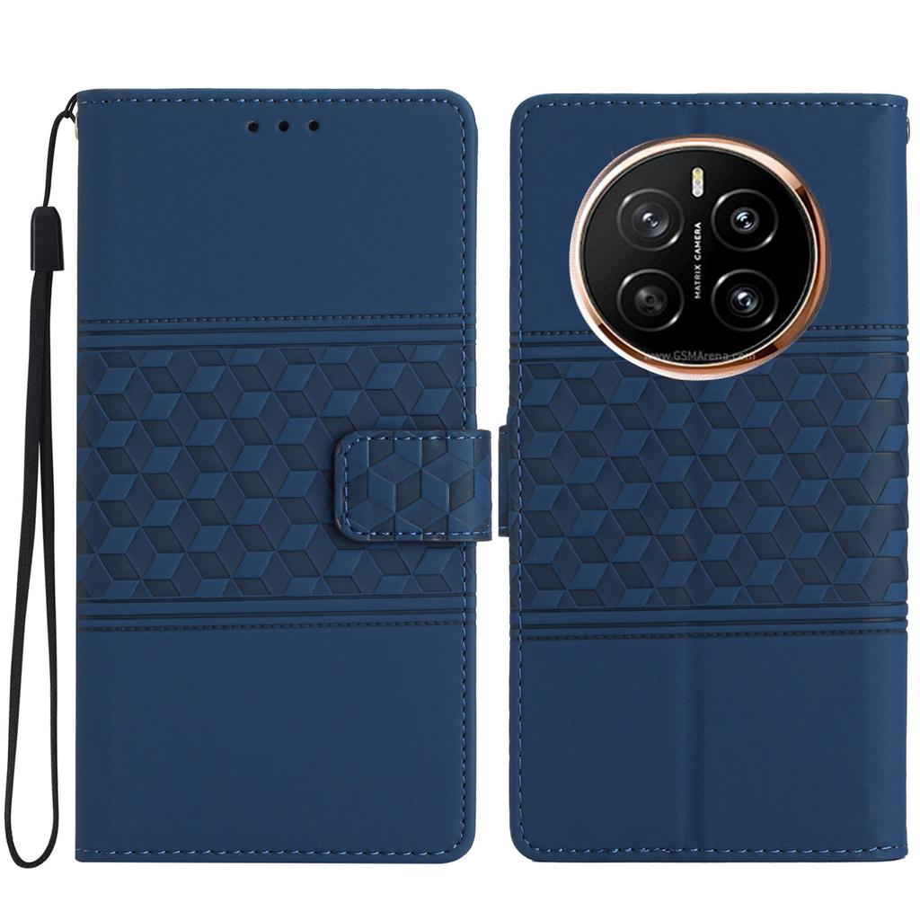 For Honor Magic7 Pro 5G Case Rhombus Leather Horizontal Flip Phone Cover