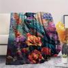 1 Pezzo Coperta in Flanella con Stampa Cartone Animato, Alta Qualità Confortevole per Tutte le Stagioni, Decorazione per la Casa, Calore e Comfort, Perfetta per Regalo di Natale Compleanno