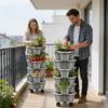 Vertical Garden Stackable Weatherproof Rolling Garden Towers for Vegetables for Indoor Outdoor Home Yard Patio Raised Bed