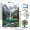 5D Diy Diamond Painting Scenic Waterfall  Cross Stitch Full Diamond Embroidery Mosaic