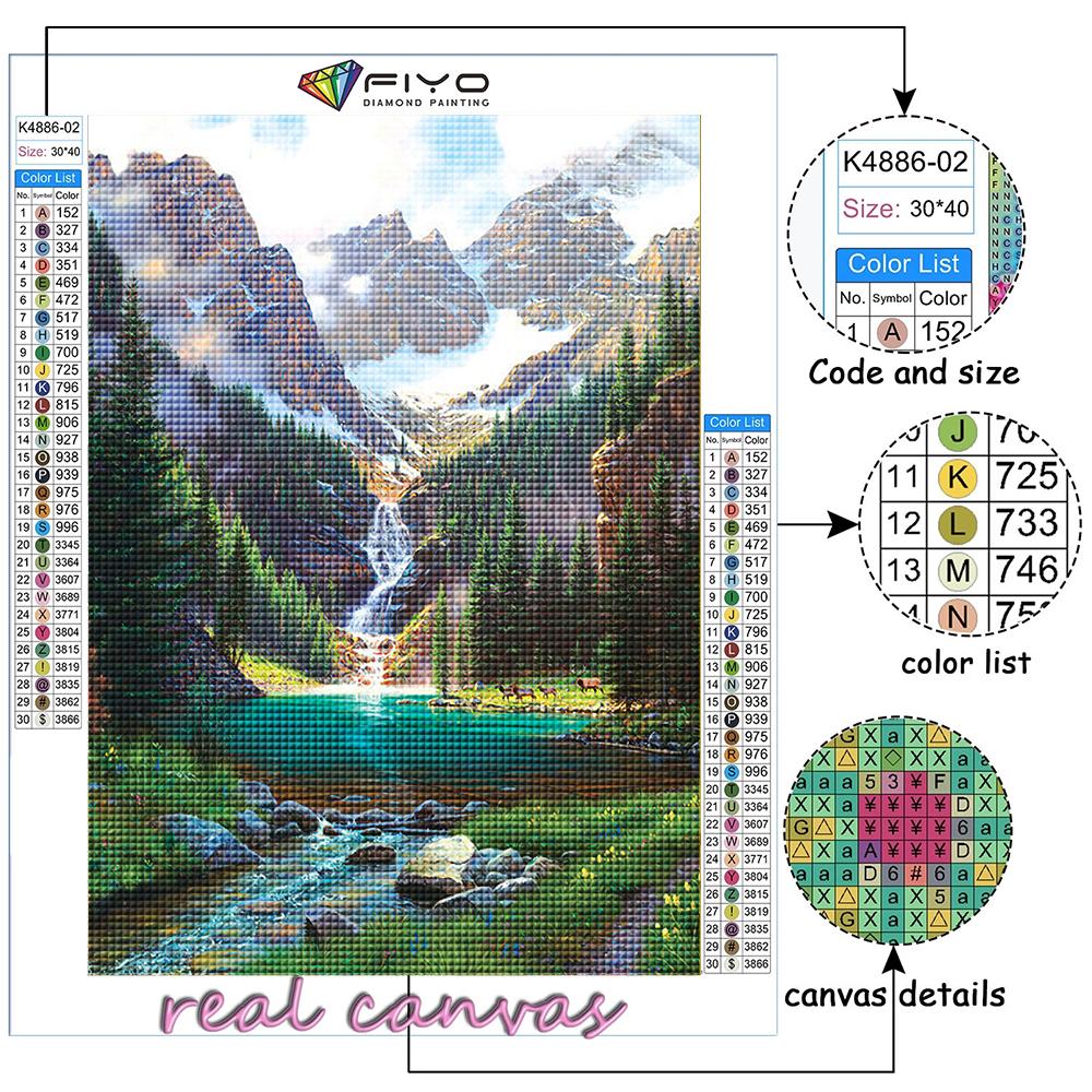5D Diy Diamond Painting Scenic Waterfall  Cross Stitch Full Diamond Embroidery Mosaic