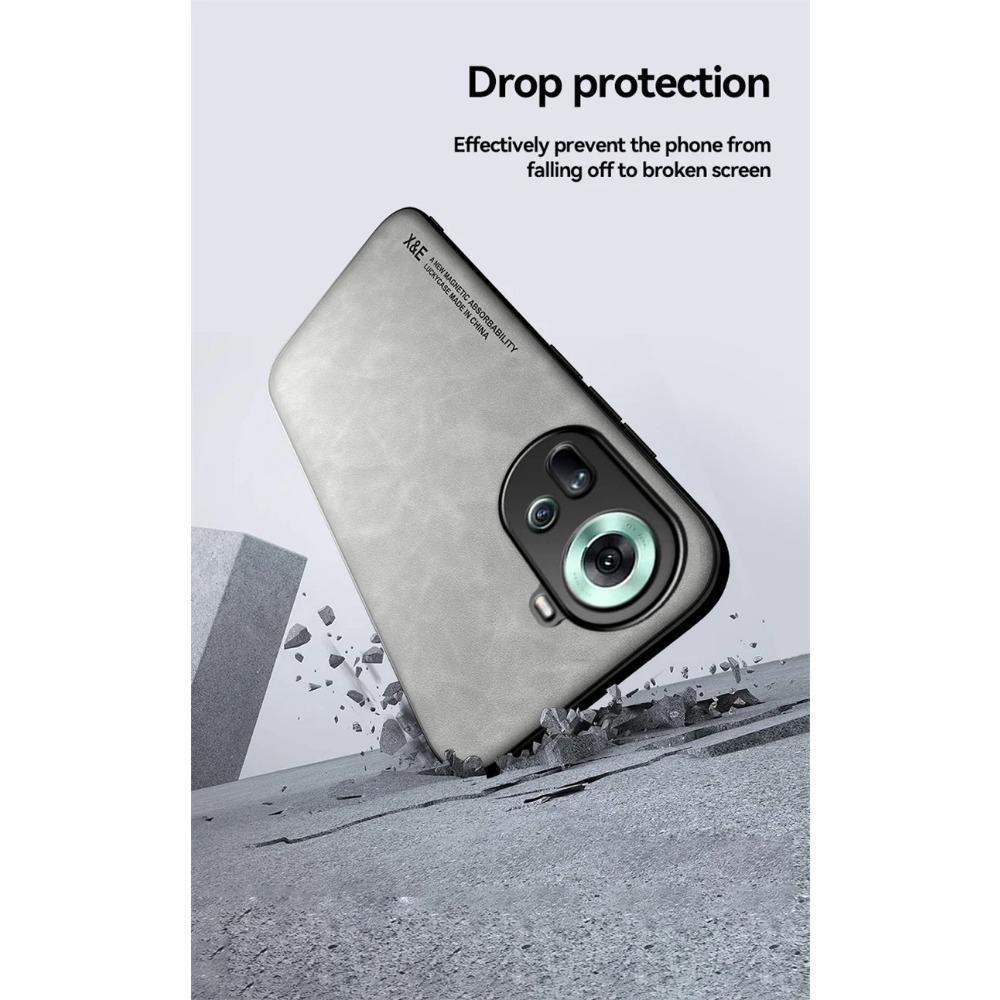 Shockproof Case for OPPO Reno 11 Pro 5G Reno 10 Pro Plus 8 8T Plus Protective Cover Magnetic Car Holder Phone Textured Business Full Protection Cover