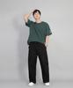Seinteukeulu Front-Cutting Detail Ex Wide Pants Cde-371 Black