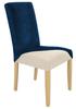 Navy Blue Velvet Elastic Chair Cover [21Wh]