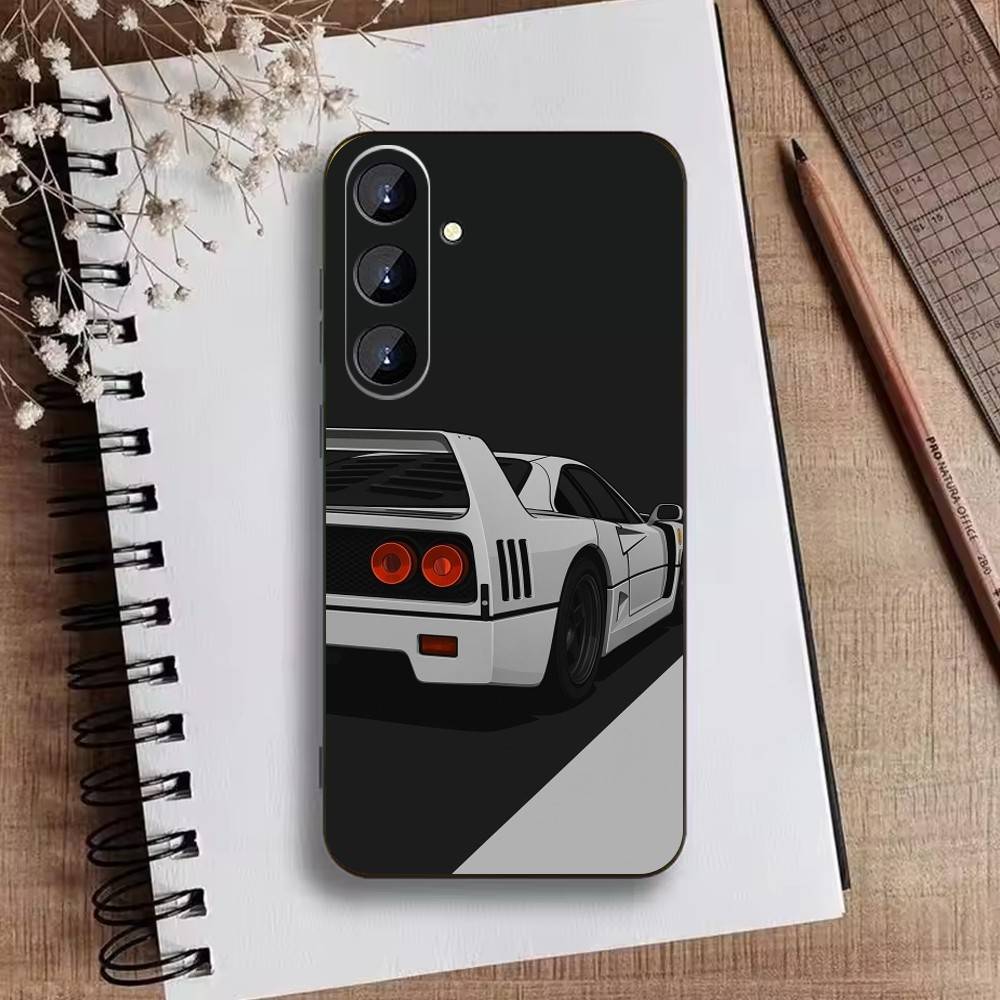 Car Cool sport Phone Case For Samsung Galaxy A73,A21s,A22,A31,A52,A53,A71,A41Soft Black Shell