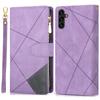 For Samsung Galaxy S24 FE Wallet Case Color Splicing Leather Phone Cover with Stand