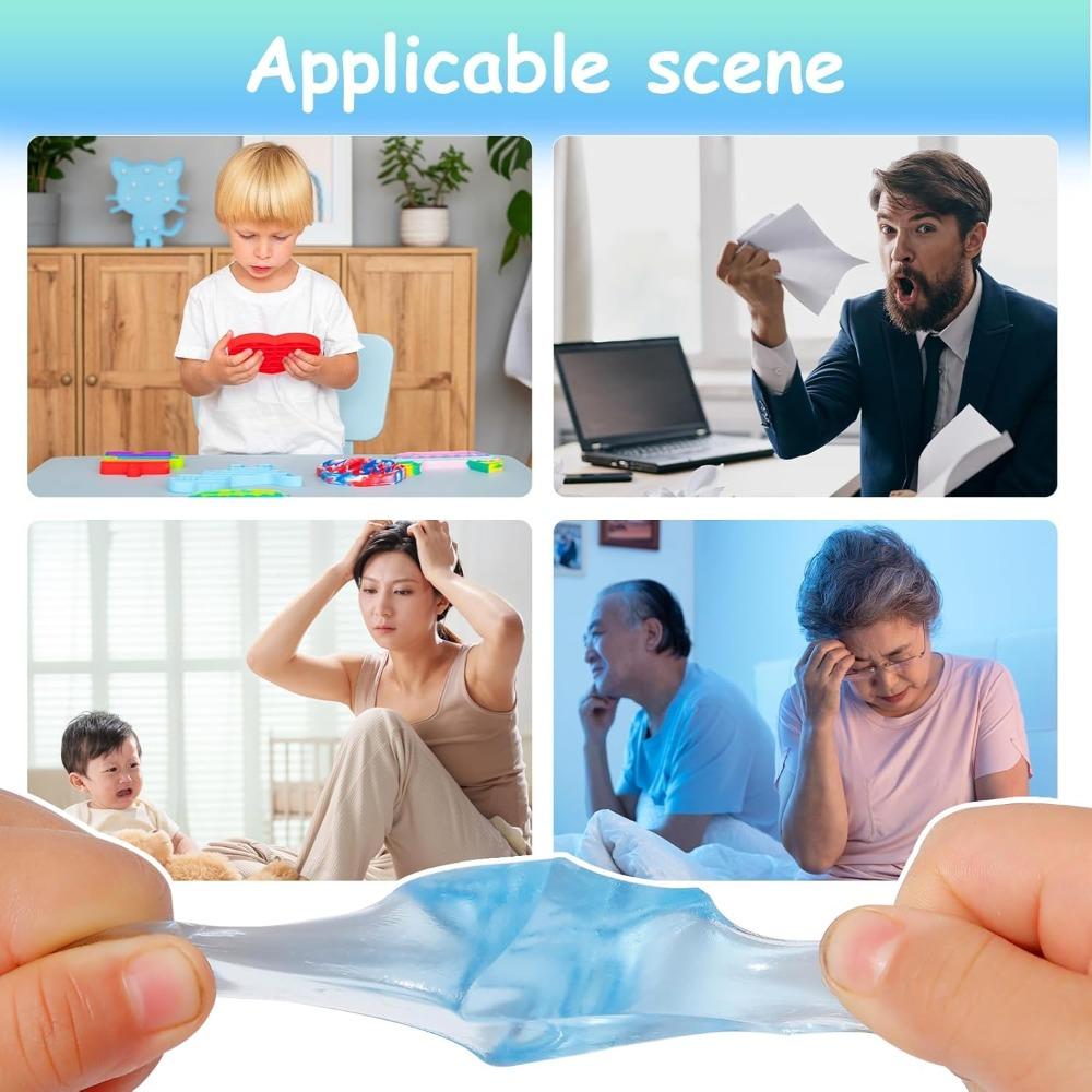 10/20/40/60Pcs Sensory Fidget Cube Ice Cube Squishy Stress Relief Hand Therapy Adults Classroom Prize