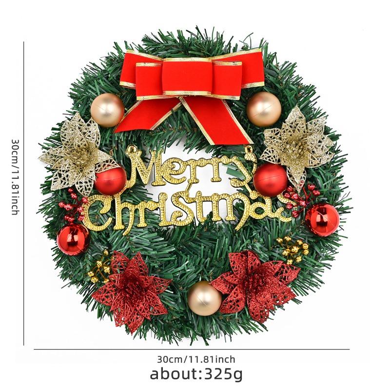 

30cm Diameter Christmas Decoration Wreath Plastic Material Home Decoration Rattan Circle Home Decor Pendant