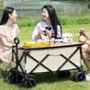 Multi-functional Collapsible Outdoor Utility Cart with Table