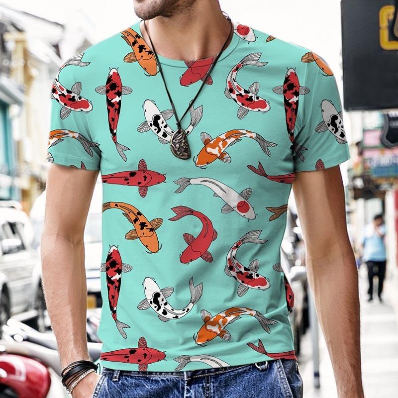 Men's Casual Tees Summer Short Sleeve Round Neck Popular Clothes 3D Print Graphic Streetwear T-Shirts