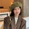 Warm Beret Comfortable For Women Fashionable Cotton Hat In Black Blue And More
