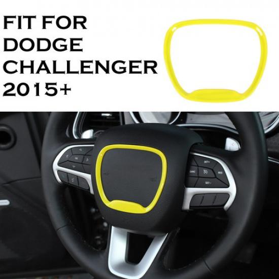 

Yellow Steering Wheel Frame Cover Ring Trim For Dodge Challenger Charger 2015+