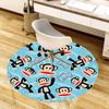 1pc Paul Frank Julius Monkey Pattern Round Carpet, Made of Polyester,Perfect for Decorating Office Chairs, Living Rooms Fplt147
