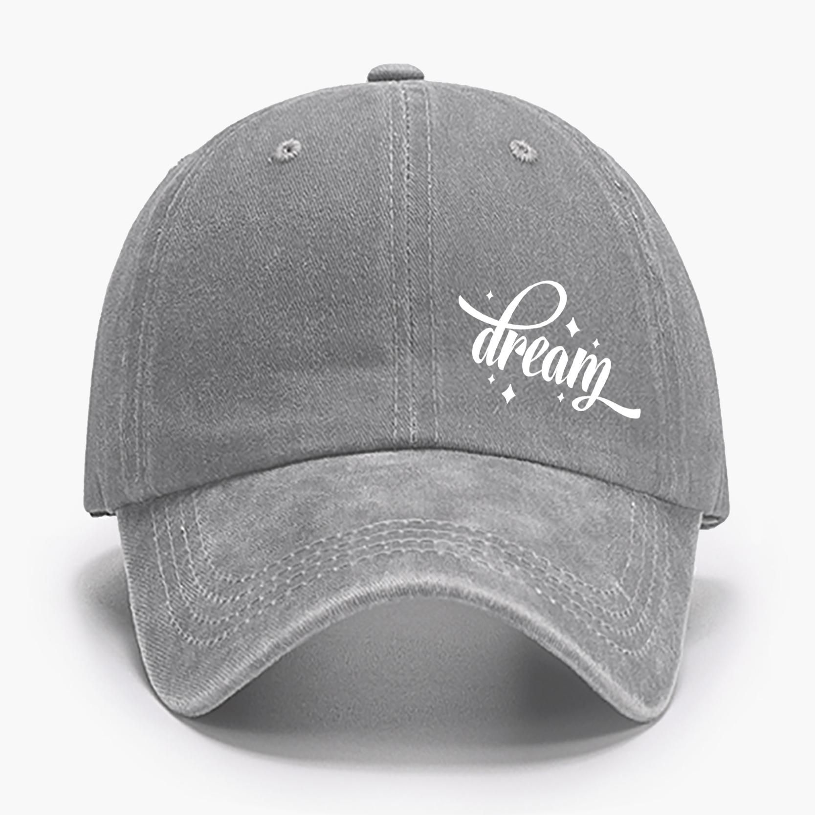 

Бейсболка с принтом «Звезды мечты», белая кепка для папы с необработанным краем, защита от солнца, регулируемая застежка, аксессуары для отдыха на природе, один размер подходит всем as the picture светло-серый