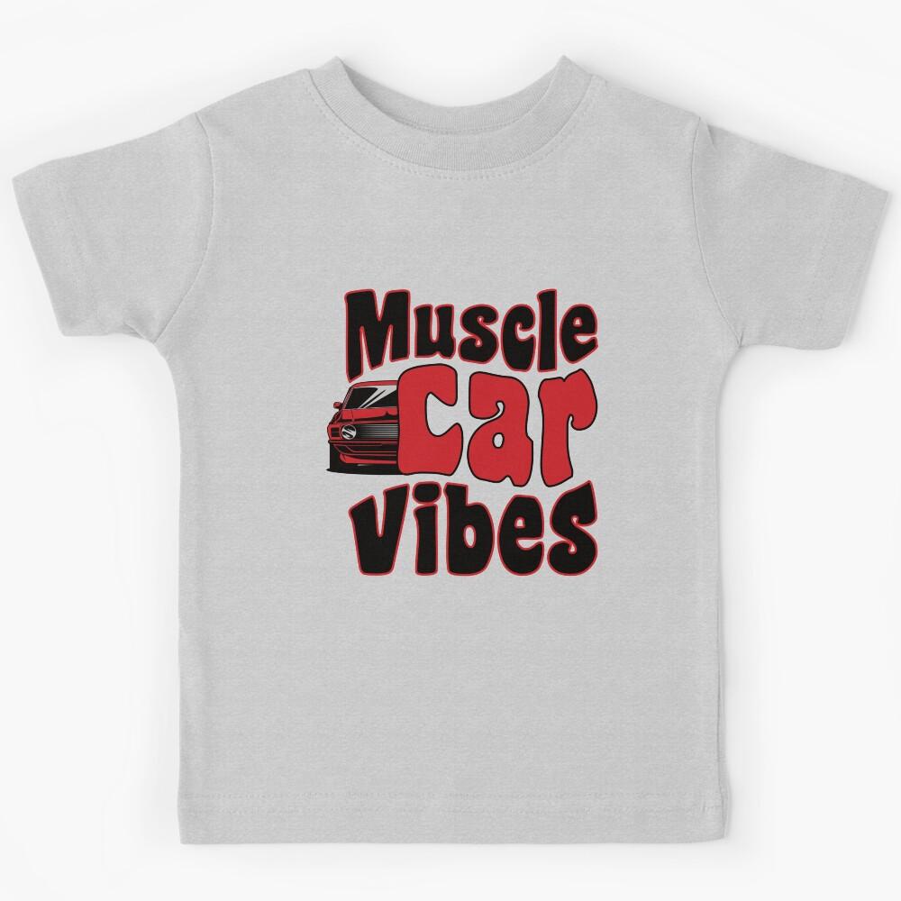 Muscle Car Vibes Classic Cars Enthusiast American Muscle Kids T-Shirt 140