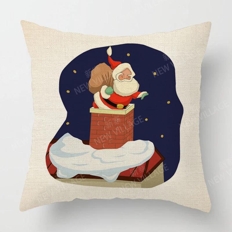 Decorative Cushion Home Living Room Decor Throw Pillow Cover 40*40 40X40Cm 60X60Cm 45X45Cm 50X50Cm Plant Winter Merry Christmas