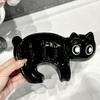 Ceramic Black Cat Soap Dish Quick Drain Kitchen Bathroom Shampoo Bar Shower Soap Sponge Holder Container Box Saver Tray Countertop Decoration