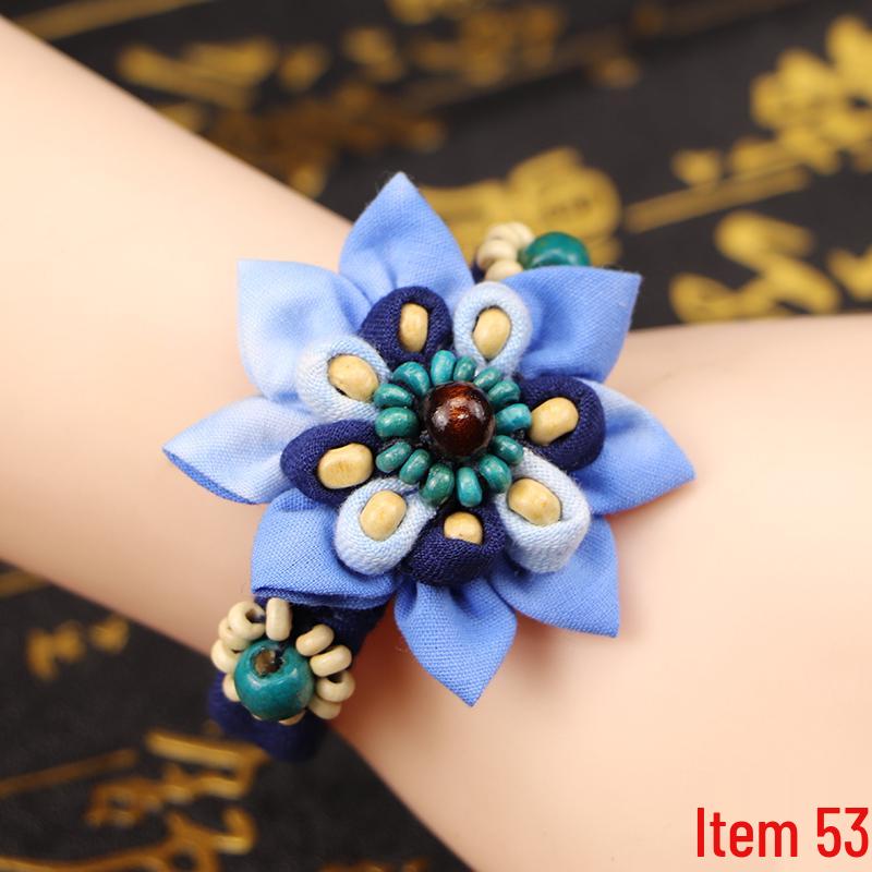 Yunnan Handgefertigtes Indigo Batik Baumwolle Leinen Armband