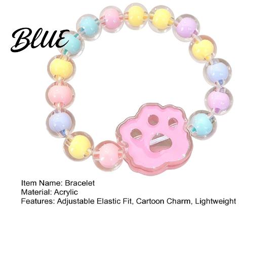 Toddler Safe Bead Bracelet for Kids Macaron Color Beads Elastic