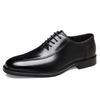 Mens Genuine Leather Oxford Shoes Square Toe Business Casual Dress Office Wedding Formal Events