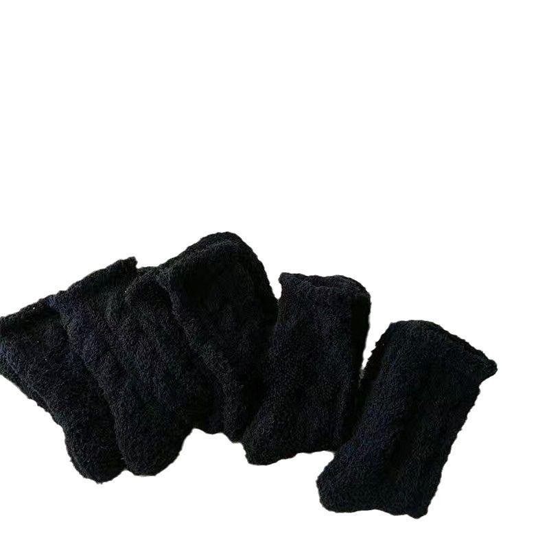 Women Winter Plus Velvet and Thick Cold Insulation Warm Solid Color with Lovely Home Sleep Floor Socks