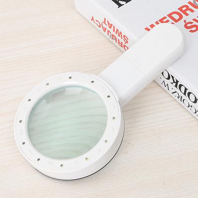 30X Lighted Magnifying Glass Portable Lighted Magnifier 12 LED Light Double Glass Lens Magnifier for Reading Book/Newspaper/Map