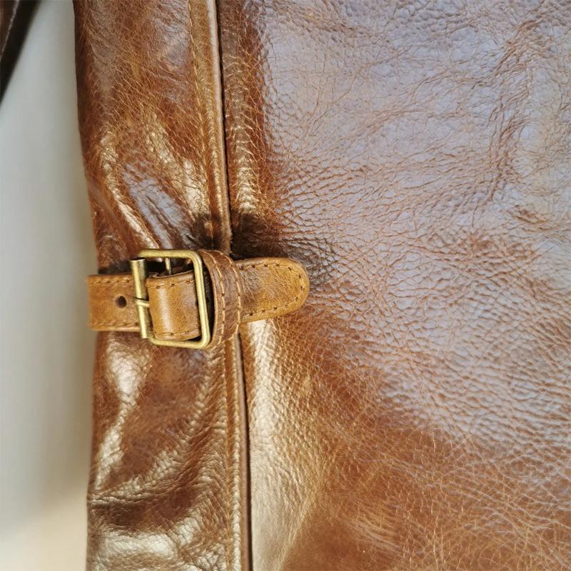 Chinese Size Oil Waxed Cowhide Genuine Leather Jacket Men Color Changes Slim Fit Real Skin Coat Autumn Chaqueta Cuero Hombre Mens Jackets