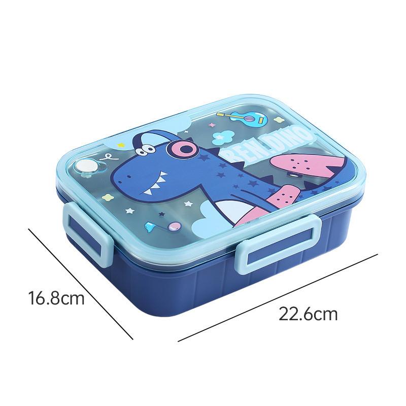 800ml Cartoon Stainless Steel 304 Lunch Box With Spoon Kids Leak-Proof Bento Box Student School Office Food Container