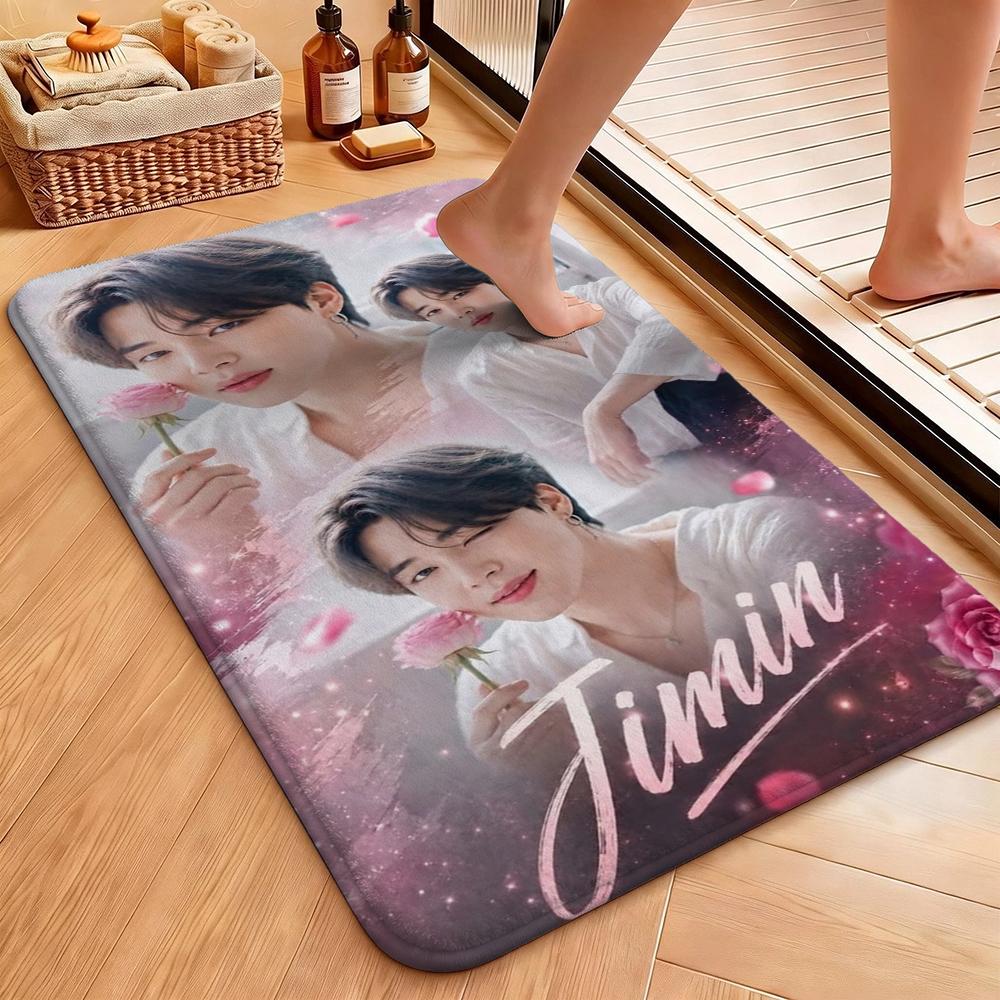 Jimin Pink Roses Carpet Soft Rug Plush Rug 8X10 Rug Living Room Rug Hallway Runner Noise Reducing