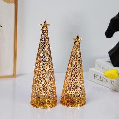 Christmas Tree Candle Holder Christmas Day Candle Cup European Style Wedding Decoration Tea Wax Small Round Cup Candle Holder
