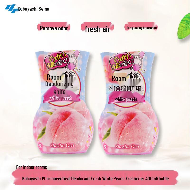 Kobayashi Fresh White Peach Room Deodorizer (400ml x 2)