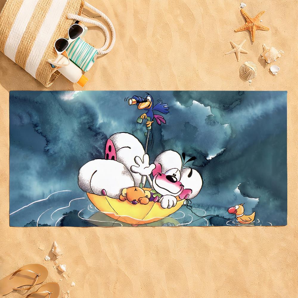 Cartoon Niedliche D-Diddl Maus Handtuch Schnelltrocknend Saugfähig Strandhandtuch für Sport, Fitness, Schwimmen und Outdoor-Aktivitäten