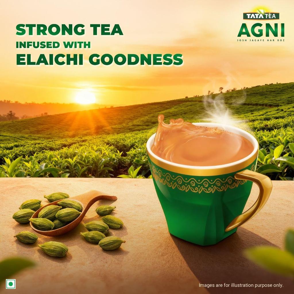 TATA TEA AGNI, Elaichi Chai, 1 kg, kardemomthee