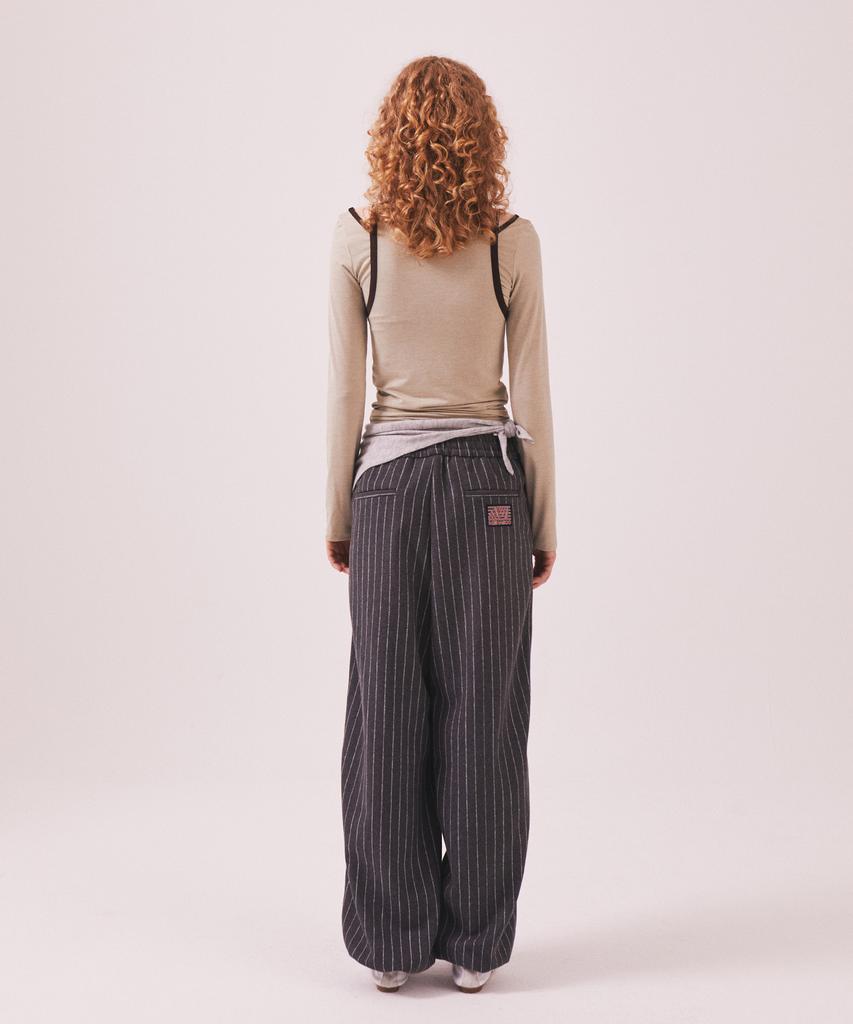 Minasu Stretch Layered T Shirt_Beige