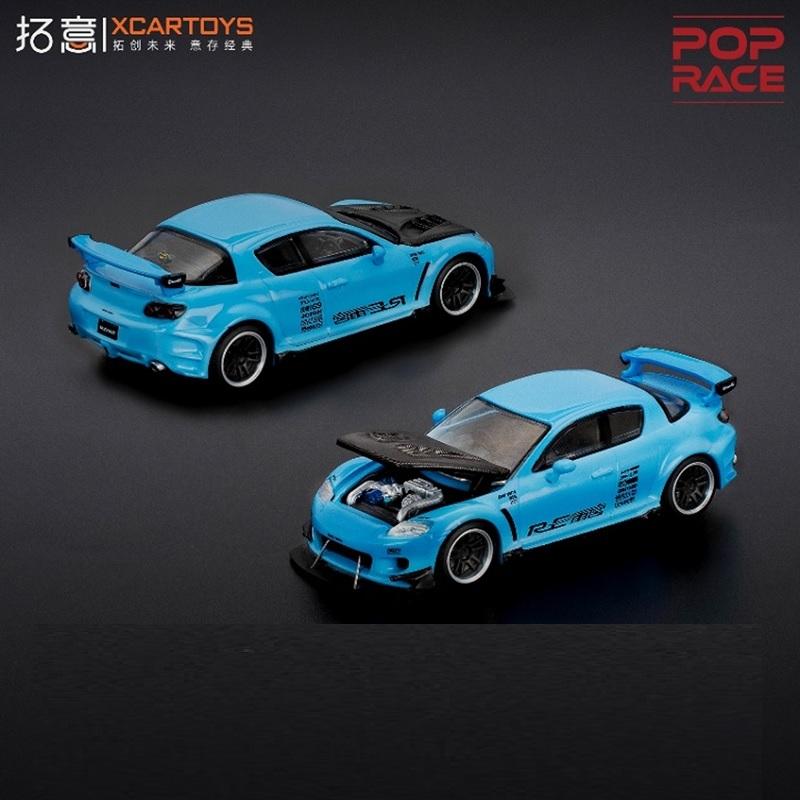 Xcartoys X Pop Race 1:64 Rx-8 Re Amemiya Hellblau Diecast Modellauto