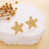 Women's Irregular Heart Star Stud Earrings: Elegant European & American Luxury Metal Style