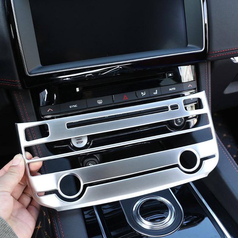 For Jaguar XE XF XFL F-PACE F Pace 2016 2017 2018 Car Carbon Fiber Air Conditioning Center Mode Button Frame Trim Accessories