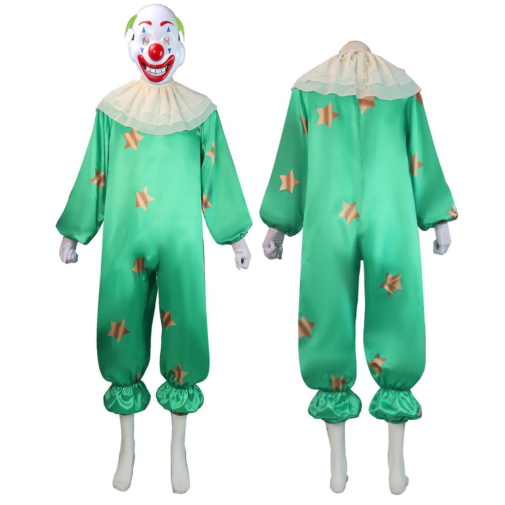 Clown Halloween Cosplay Costumes Party Funky Onesies Cosplay Props Horror Movie Stephen King's It Clothes Mask