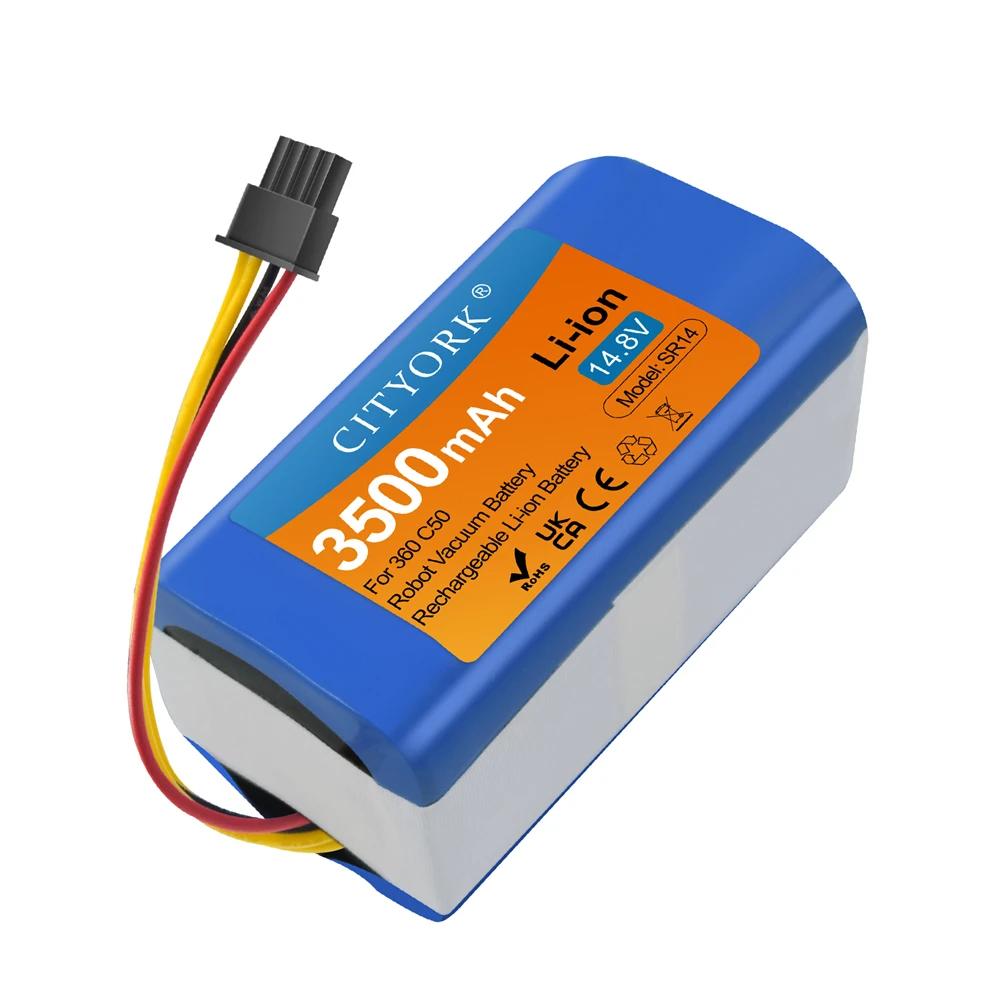 Cityork 14.8v 3500mAh Replacement Battery For 360 C50 Robotic Vacuum Cleaner Replacement Batteries Spare Parts 360 C50 Battery
