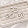 Sterling Silver Embossed Ping An Kou Ring with Chinese Style Hand-Braided Rope