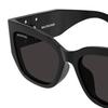 Balenciaga Rectangular Sunglasses With Matching Color Logo Women Sunglasses Black BB0361SK-001