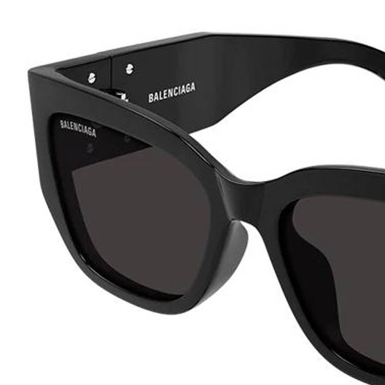 Balenciaga Rectangular Sunglasses With Matching Color Logo Women Sunglasses Black BB0361SK-001