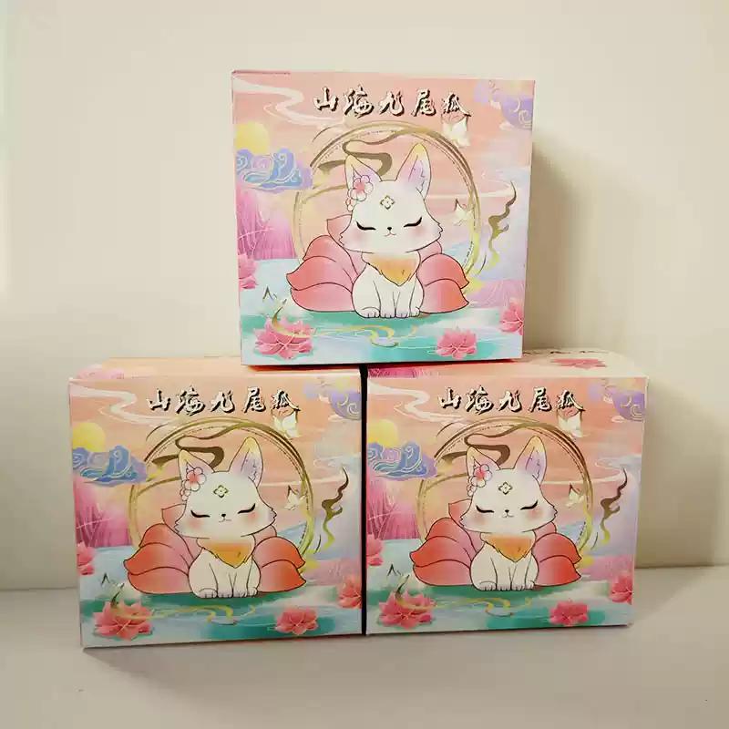 Shanhai Nine-Tailed Fox Series Figurine - Cute Animation Ninetailed Fox Doll Workspace Desktop Decoration Surprise Plaything Present