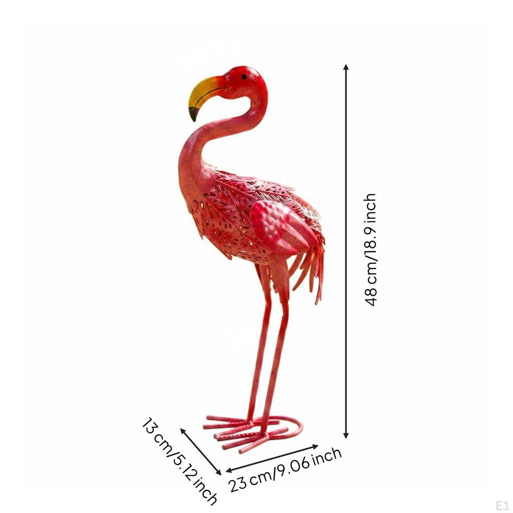 Metall-Flamingo-Statue Dekorationseisen-Ornament Wetterfest Outdoor-Dekoration für Villa,